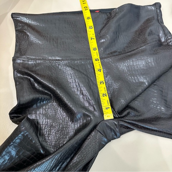 Spanx Faux Leather Croc Shine Legging High Rise Slimming Shaping Brown Medium - Picture 7 of 11